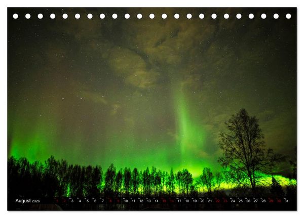 Produktbild: Aurora in Alaska (Tischkalender 2026 DIN A5 quer), CALVENDO Monatskalender