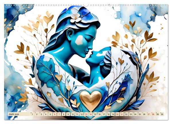 Produktbild: Herzensliebe und Trauer (Wandkalender 2026 DIN A2 quer), CALVENDO Monatskalender