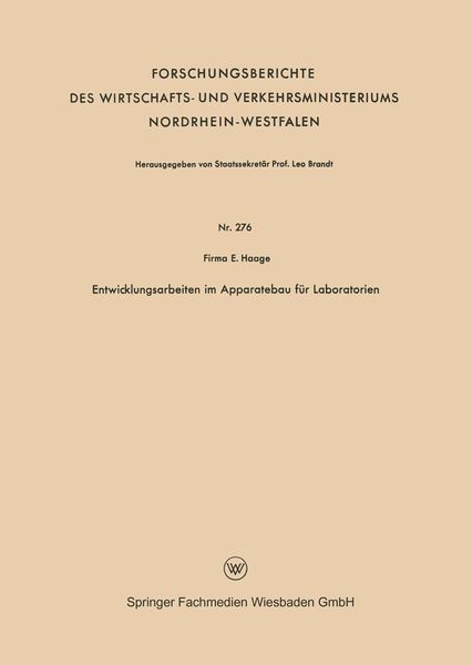Produktbild: Entwicklungsarbeiten im Apparatebau f&uuml;r Laboratorien