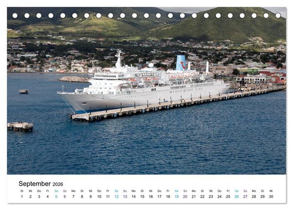 Produktbild: Riesen der Meere - Kreuzfahrtschiffe (Tischkalender 2026 DIN A5 quer), CALVENDO Monatskalender