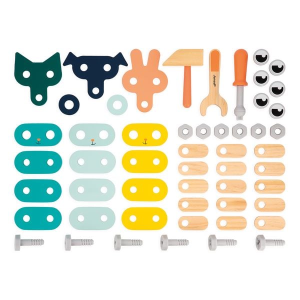 Produktbild: Holz-Bauset mit Hund, Katze & Hase &ndash; Konstruktionsspiel ab 3 Jahren