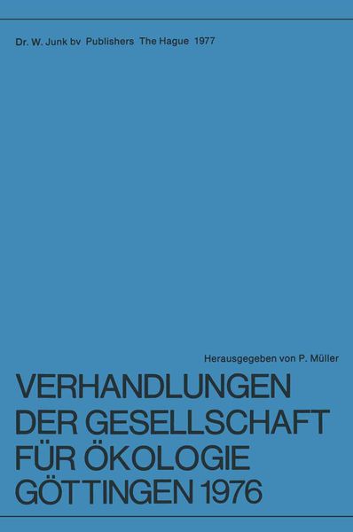 Produktbild: Verhandlungen der Gesellschaft f&uuml;r &Ouml;kologie, G&ouml;ttingen 1976