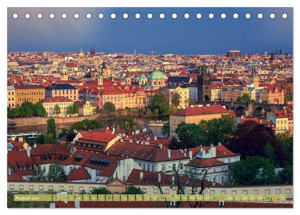 Produktbild: Aussichten auf Prag (Tischkalender 2026 DIN A5 quer), CALVENDO Monatskalender