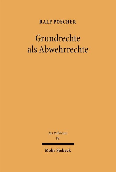 Produktbild: Grundrechte als Abwehrrechte