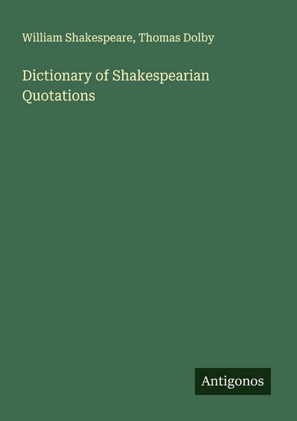 Produktbild: Dictionary of Shakespearian Quotations