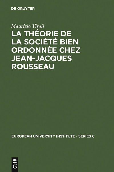 Produktbild: La th&eacute;orie de la soci&eacute;t&eacute; bien ordonn&eacute;e chez Jean-Jacques Rousseau