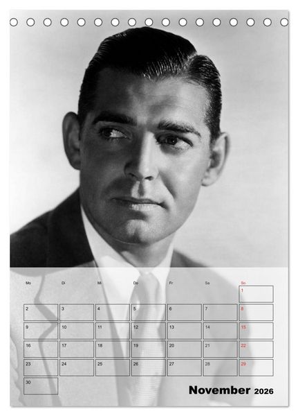 Produktbild: Filmstars - Legenden der goldenen Filmjahre (Tischkalender 2026 DIN A5 hoch), CALVENDO Monatskalender