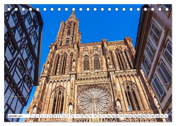 Produktbild: Les cath&eacute;drales fran&ccedil;aises &ndash; Des chefs-d'&oelig;uvre de l&rsquo;architecture gothique (Calendrier de bureau 2027 DIN A5 vertical), CALVENDO calendrier mensuel