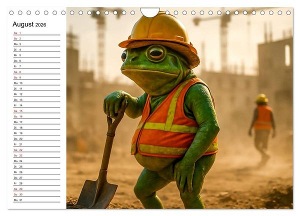 Produktbild: Frosch bei der Arbeit- Dienst nach Vorschrift (Wandkalender 2026 DIN A4 quer), CALVENDO Monatskalender