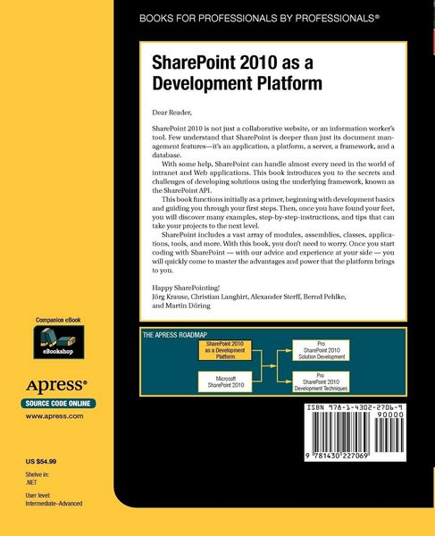Produktbild: SharePoint 2010 as a Development Platform