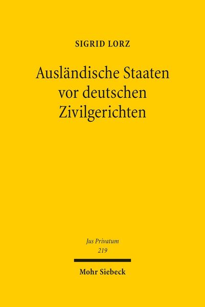 Produktbild: Ausl&auml;ndische Staaten vor deutschen Zivilgerichten