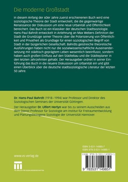 Produktbild: Die moderne Gro&szlig;stadt