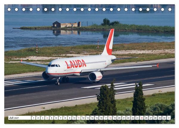 Produktbild: Flugzeuge auf Korfu (Tischkalender 2027 DIN A5 quer), CALVENDO Monatskalender