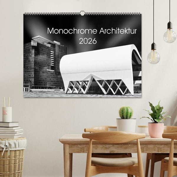Produktbild: Monochrome Architektur (Wandkalender 2026 DIN A2 quer), CALVENDO Monatskalender