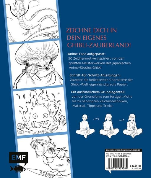 Produktbild: Das inoffizielle Ghibli-Zeichenbuch &ndash; Zauberhafte Motive f&uuml;r Fans des legend&auml;ren Anime-Studios