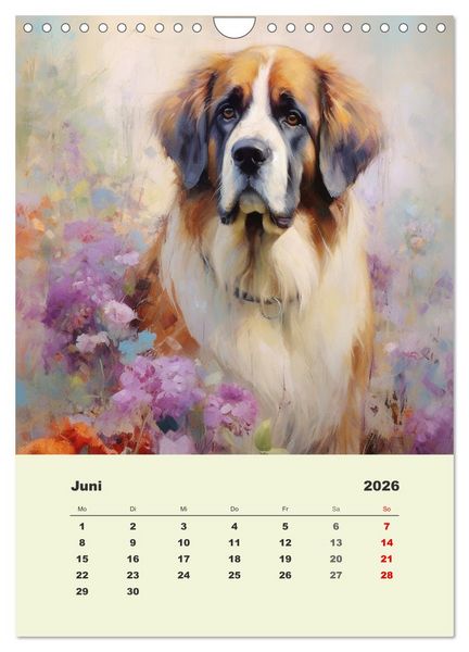 Produktbild: Gro&szlig;e Hunde. Sch&ouml;ne Aquarelle von tollen Tieren (Wandkalender 2026 DIN A4 hoch), CALVENDO Monatskalender