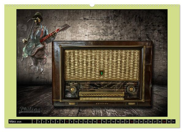 Produktbild: RADIO LEGENDEN (hochwertiger Premium Wandkalender 2026 DIN A2 quer), Kunstdruck in Hochglanz
