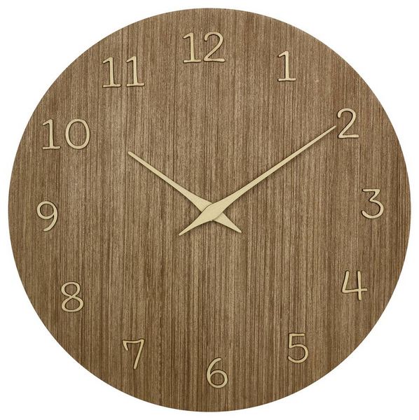 Produktbild: TFA Dostmann 60.3072.23 Quarz Wanduhr 29.8mm x 4.1mm x 29.8mm Holz (dunkel)