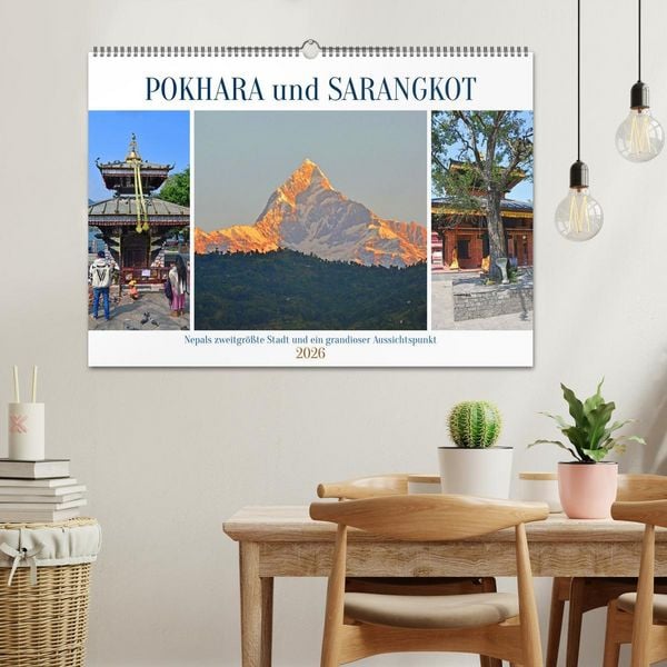 Produktbild: POKHARA und SARANGKOT (Wandkalender 2026 DIN A2 quer), CALVENDO Monatskalender