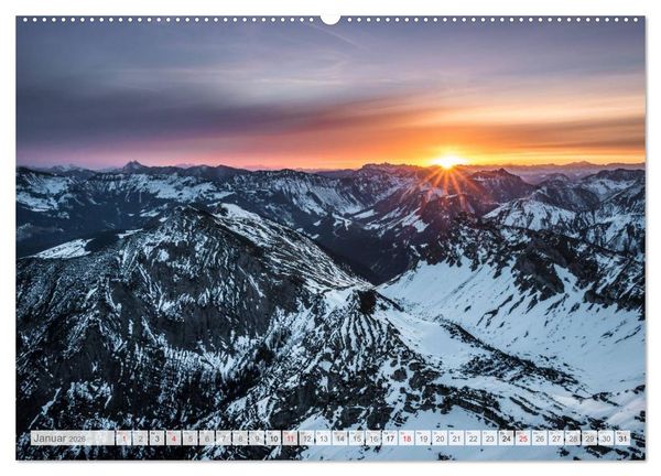 Produktbild: "Bergpixel" Faszination Bergwandern (hochwertiger Premium Wandkalender 2026 DIN A2 quer), Kunstdruck in Hochglanz