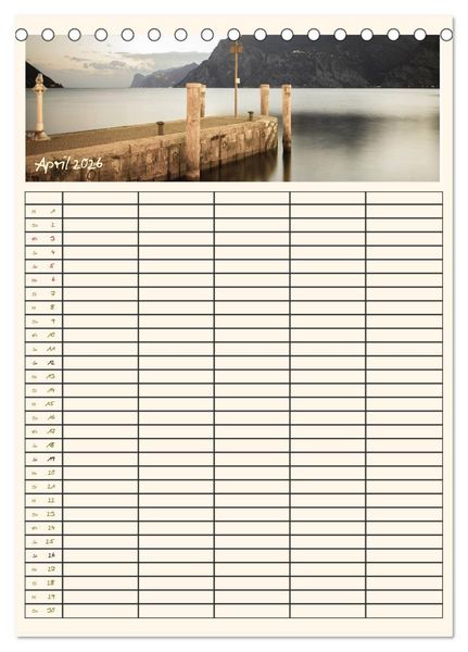 Produktbild: Der Gardasee im Norden - Familienplaner 2026 (Tischkalender 2026 DIN A5 hoch), CALVENDO Monatskalender