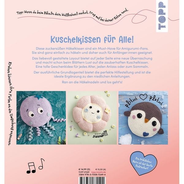 Produktbild: Supers&uuml;&szlig;e Amigurumi-Kissen h&auml;keln