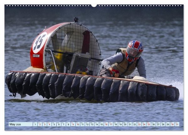 Produktbild: Hovercraft Racing on the Thuringian Sea (Wall Calendar 2026 DIN A2 landscape), CALVENDO 12 Month Wall Calendar