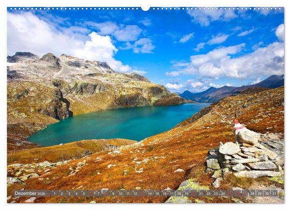 Produktbild: Berge - Gletscher - Seen (Wandkalender 2026 DIN A2 quer), CALVENDO Monatskalender