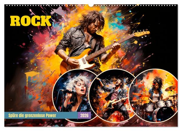 Produktbild: ROCK Sp&uuml;re die grenzenlose Power (Wandkalender 2026 DIN A2 quer), CALVENDO Monatskalender