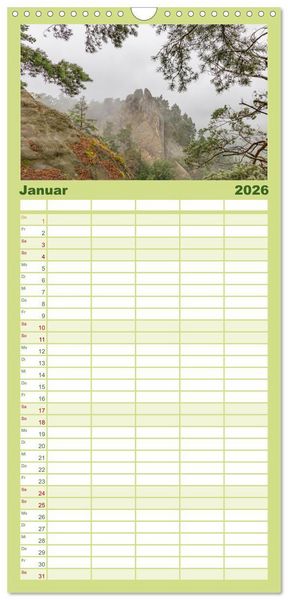 Produktbild: Familienplaner 2026 - Der Harz - eine geheimnisvolle Welt mit 5 Spalten (Wandkalender, 21 x 45 cm) CALVENDO