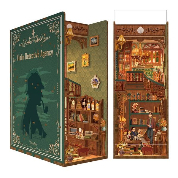 Book Nook DIY Bücherecke Violin Detective Agency