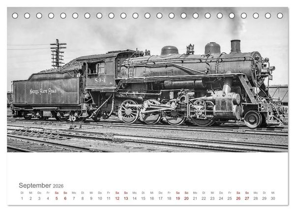 Produktbild: US-Dampflokomotiven (Tischkalender 2026 DIN A5 quer), CALVENDO Monatskalender