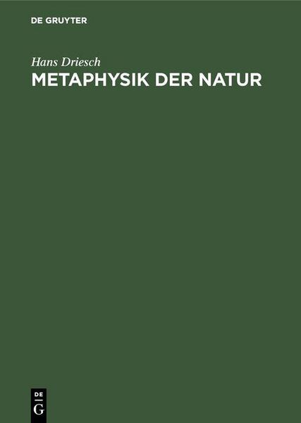 Produktbild: Metaphysik der Natur