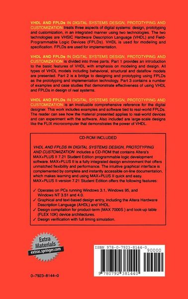 Produktbild: VHDL and FPLDs in Digital Systems Design, Prototyping and Customization