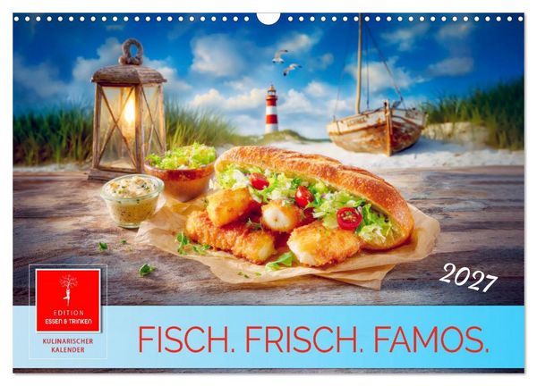 Produktbild: Fisch. Frisch. Famos. (Wandkalender 2027 DIN A3 quer), CALVENDO Monatskalender
