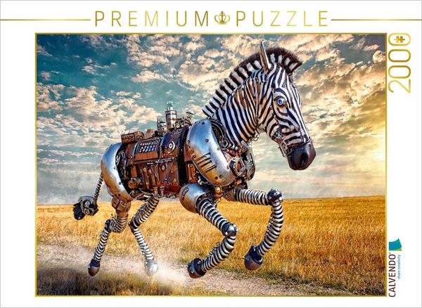 CALVENDO Puzzle Zlatan, das Zebra | 2000 Teile Lege-Größe 90x67cm Foto-Puzzle für glückliche Stunden