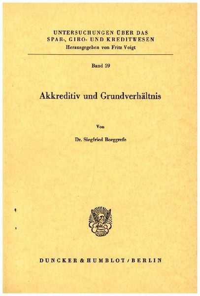 Produktbild: Akkreditiv und Grundverh&auml;ltnis.