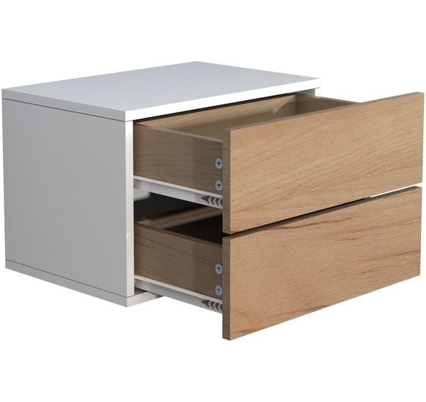 Produktbild: Holz Wandschublade Wand H&auml;nge Nachttisch Usal L45