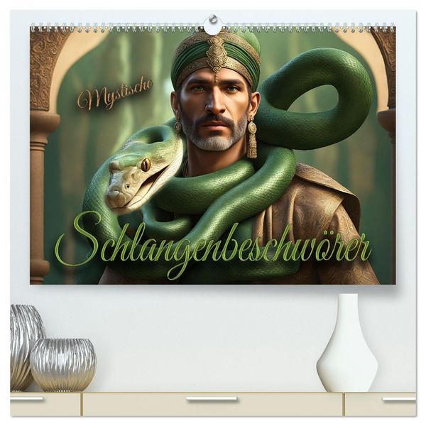 Produktbild: Mystische Schlangenbeschw&ouml;rer (hochwertiger Premium Wandkalender 2026 DIN A2 quer), Kunstdruck in Hochglanz