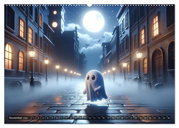 Produktbild: Spuk und Spiel: Ein Jahr mit kleinen Plagegeistern (hochwertiger Premium Wandkalender 2026 DIN A2 quer), Kunstdruck in Hochglanz