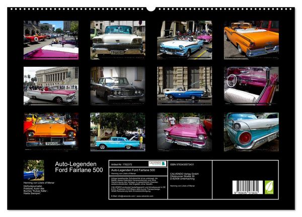 Produktbild: Auto-Legenden Ford Fairlane 500 (hochwertiger Premium Wandkalender 2025 DIN A2 quer), Kunstdruck in Hochglanz