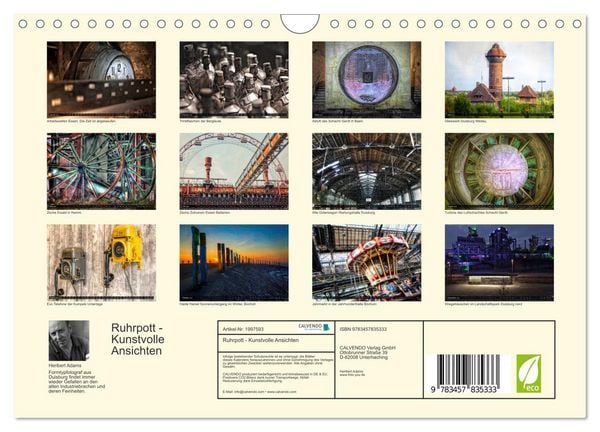 Produktbild: Ruhrpott - Kunstvolle Ansichten (Wandkalender 2026 DIN A4 quer), CALVENDO Monatskalender