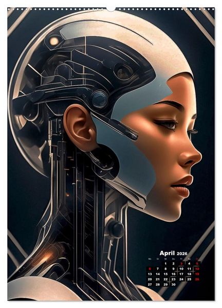 Produktbild: Anmutige Roboter (hochwertiger Premium Wandkalender 2026 DIN A2 hoch), Kunstdruck in Hochglanz