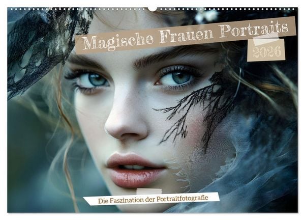 Magische Frauen Portraits (Wandkalender 2026 DIN A2 quer), CALVENDO Monatskalender