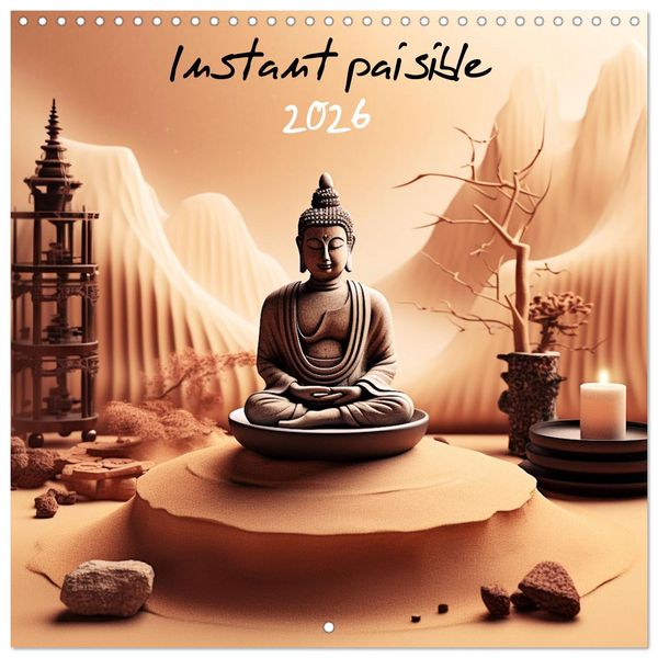 Produktbild: Instant paisible (Calendrier mural carr&eacute; 2026 30x30 cm) Calendrier double avec une page pour vos prises de notes