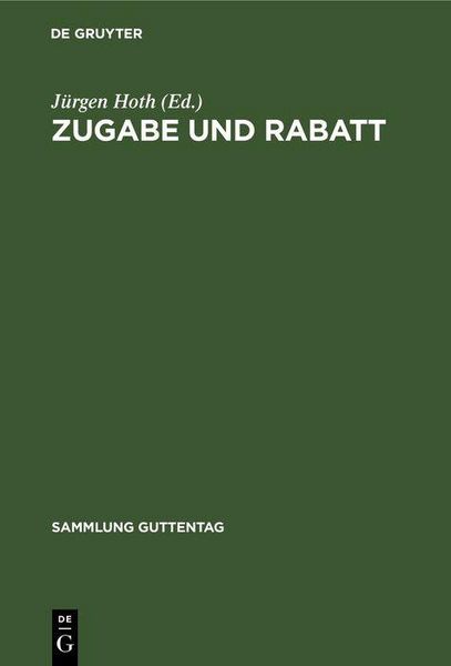 Produktbild: Zugabe und Rabatt