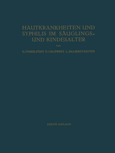 Produktbild: Hautkrankheiten und Syphilis im S&auml;uglings- und Kindesalter