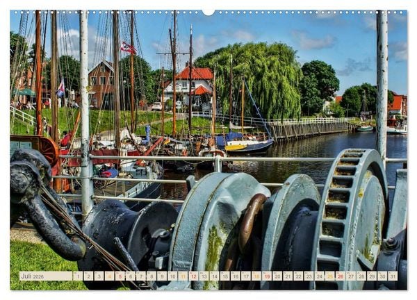 Produktbild: Ostfriesland - der alte Hafen Carolinensiel (hochwertiger Premium Wandkalender 2026 DIN A2 quer), Kunstdruck in Hochglanz