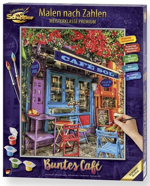 Produktbild: Schipper 609130903 - Malen nach Zahlen, Buntes Café, 40 x 50 cm