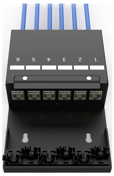 Produktbild: Digitus DN-93708-6 RJ45-Modultr&auml;ger Keystone Unbest&uuml;ckt 1St.